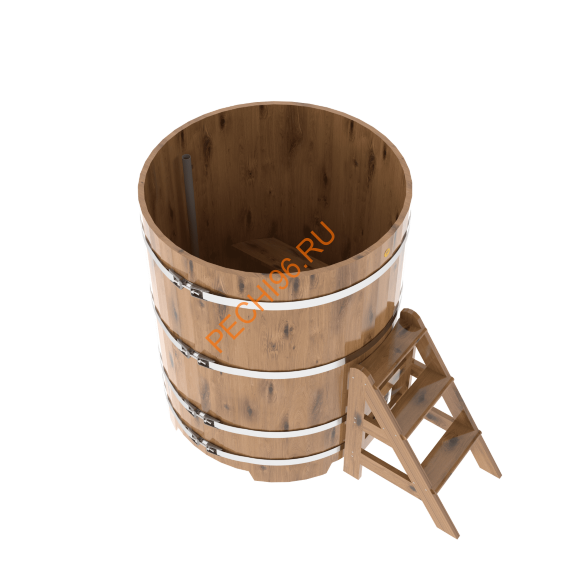 Купель для бани BentWood круглая из дуба Рустик, D1,17м