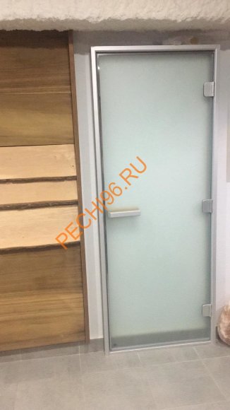 Дверь в хамам стеклянная Арта Бронза, коробка алюминий