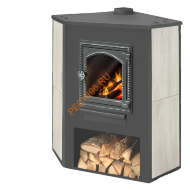 Печь-Камин Этна ДТ-4С Бежевый угловой