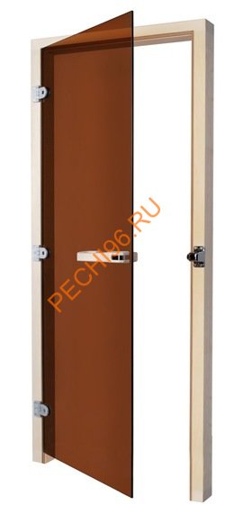 Дверь стеклянная Sawo «бронза» 730-3SGA 7/19, коробка осина, без порога