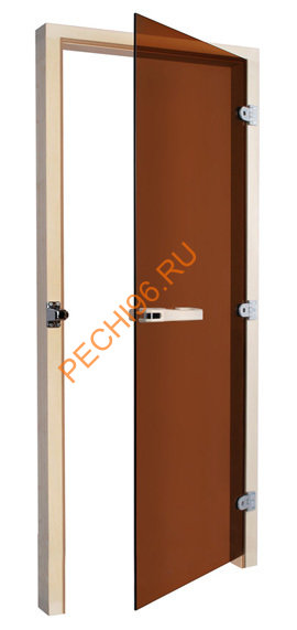 Дверь стеклянная Sawo «бронза» 730-3SGA 7/19, коробка осина, без порога