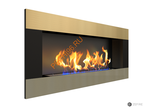 Биокамин ZeFire ELLIOT horizontal 1500 латунный