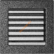 Вентиляционная решетка Kratki 17CSX 170х170 мм черная/серебро