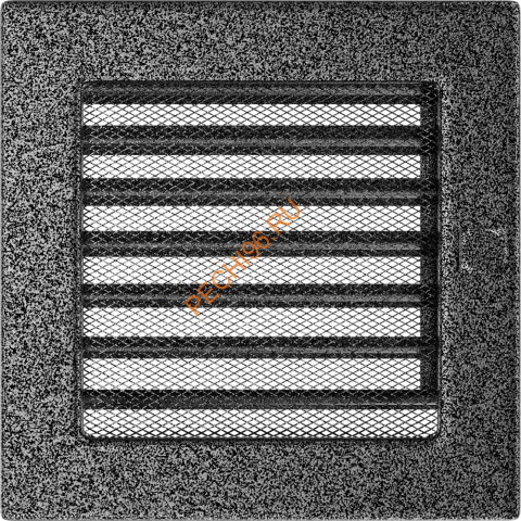 Вентиляционная решетка Kratki 17CSX 170х170 мм черная/серебро