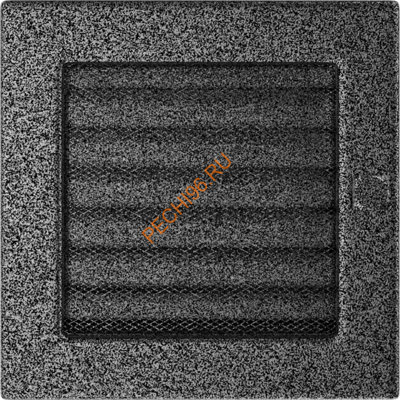 Вентиляционная решетка Kratki 17CSX 170х170 мм черная/серебро