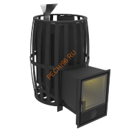 Печь-камин банная Березка Витязь 18 Д-2 ЗК, сетка