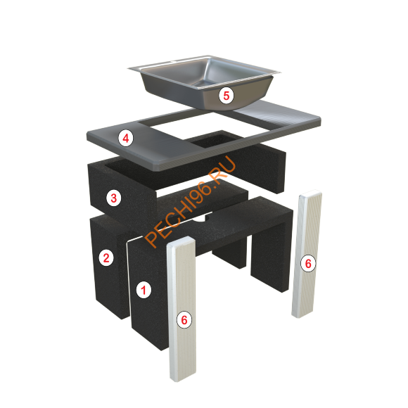 Стол мойка Барбекю центр Боярыня белый