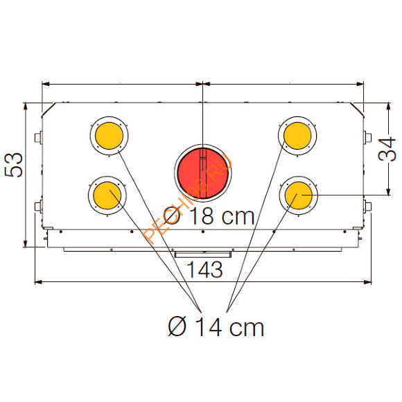 Каминная топка EdilKamin WINDO 120 N BIANCO