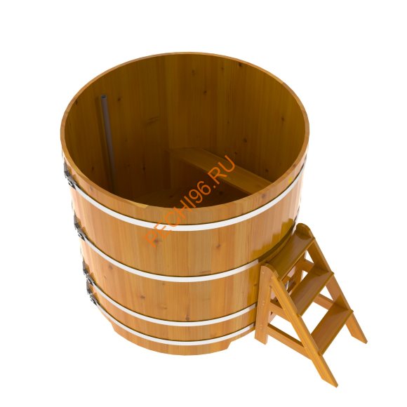Купель для бани BentWood круглая из лиственницы Рустик, D1,5 м