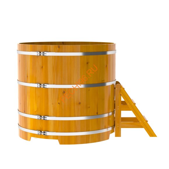 Купель для бани BentWood круглая из лиственницы Рустик, D1,5 м