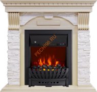 Электрокамин Royal Flame Dublin Слоновая кость с патиной с очагом Aspen Электрокамин Royal Flame Dublin Слоновая кость с патиной с очагом Aspen