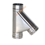 Тройник 45° ТиС Энерго, нержавейка AISI 310-0,8 мм, D130 мм