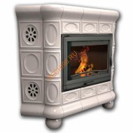 Печь-камин КимрПечь Медальон угловой Белый Печь-камин КимрПечь Медальон угловой Белый