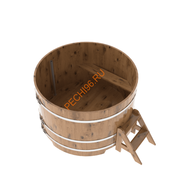 Купель для бани BentWood круглая из дуба Рустик, D1,5 м