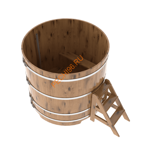 Купель для бани BentWood круглая из дуба Рустик, D1,5 м