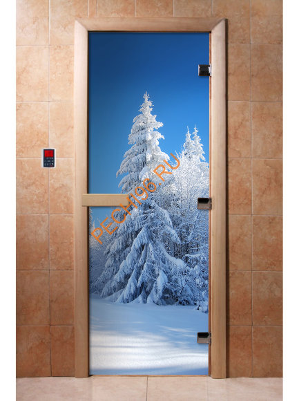 Дверь стеклянная DoorWood с фотопечатью «Снежная сказка» Дверь стеклянная DoorWood с фотопечатью «Снежная сказка»