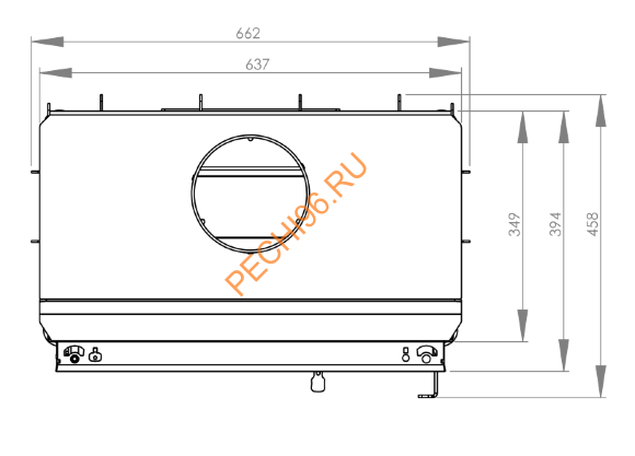 Каминная топка Hitze STMA54X39S