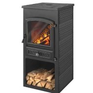 Печь-Камин Этна БКД с плитой Антрацит