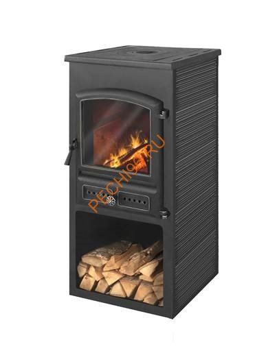 Печь-Камин Этна БКД с плитой Антрацит