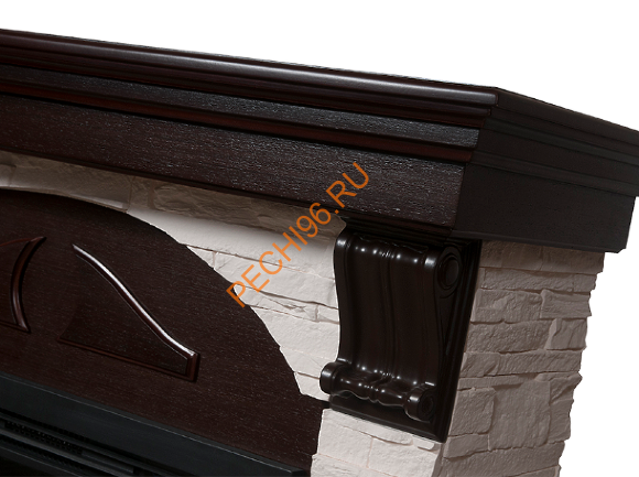 Электрокамин Electrolux EFP/P-2520LS с порталом Firelight Torre 25S, камень белый, темный дуб