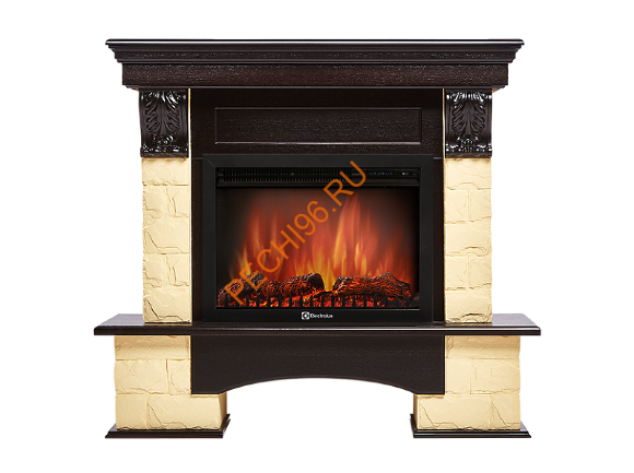 Электрокамин Electrolux EFP/P-2520LS с порталом Firelight Forte 25S, камень бежевый, венге