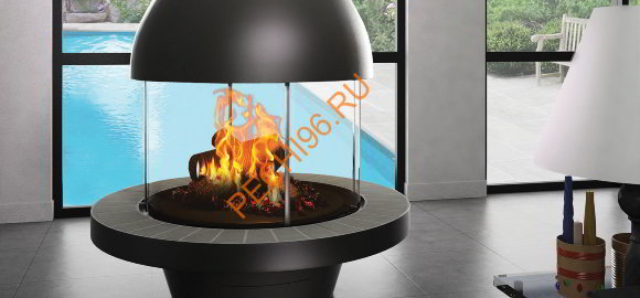 Камин Bordelet ALEXIA 995, центральный со стеклом