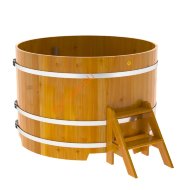 Купель для бани BentWood круглая из лиственницы рустик, D1,8 м