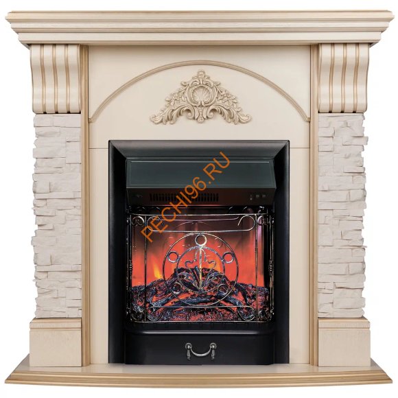 Электрокамин RealFlame Athena WT с очагом Majestic Lux BL