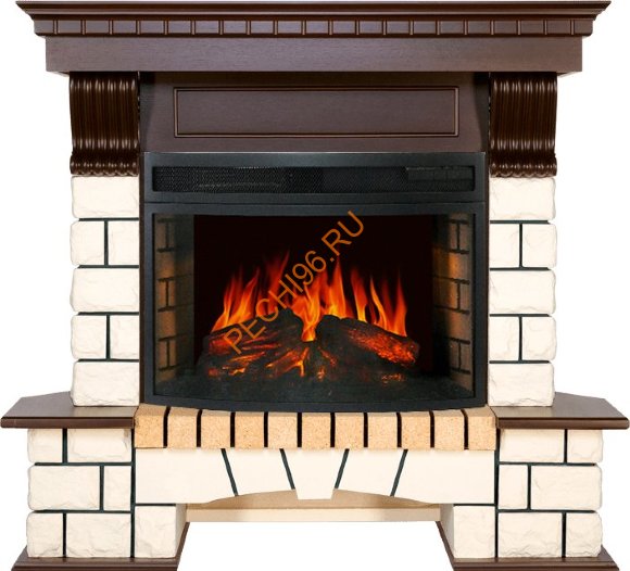 Электрокамин Royal Flame Pierre Luxe темный дуб/белый с очагом Dioramic 25 LED FX Электрокамин Royal Flame Pierre Luxe темный дуб/белый с очагом Dioramic 25 LED FX