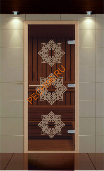 Дверь стеклянная ALDO NEW «Жасмин» коробка бук с порогом Дверь стеклянная ALDO NEW «Жасмин» коробка бук с порогом