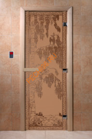 Дверь стеклянная DoorWood «Березка бронза матовая», 1900х600 мм Дверь стеклянная DoorWood «Березка бронза матовая», 1900х600 мм