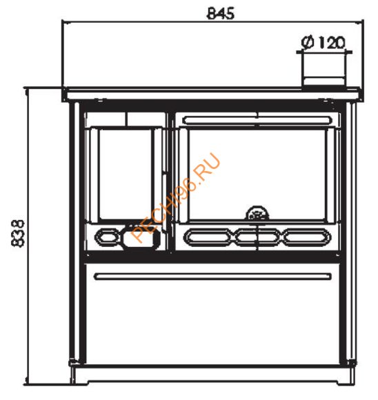 Чугунная печь-плита PLAMEN TERMO GLAS