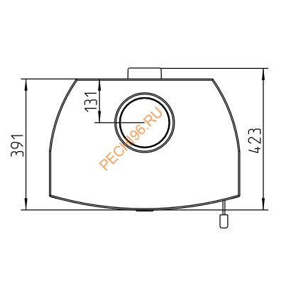 Печь-камин Thorma ALVESTA коричневый песчаник