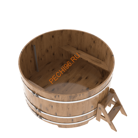 Купель для бани BentWood круглая из дуба Рустик, D1,8 м