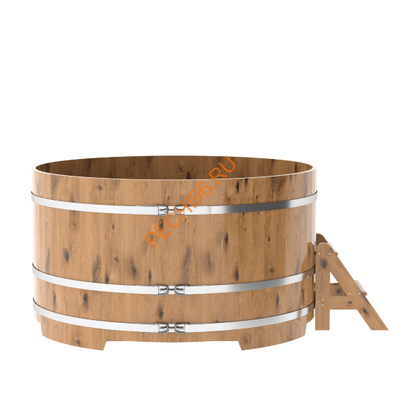 Купель для бани BentWood круглая из дуба Рустик, D1,8 м