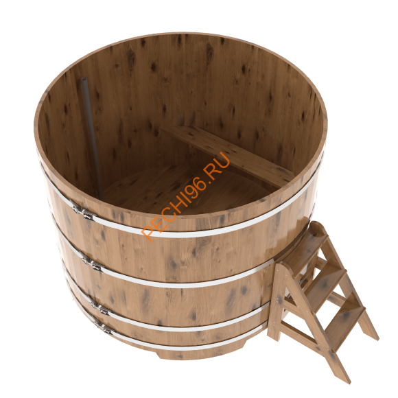 Купель для бани BentWood круглая из дуба Рустик, D1,8 м