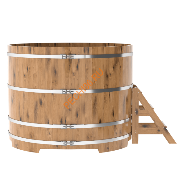 Купель для бани BentWood круглая из дуба Рустик, D1,8 м