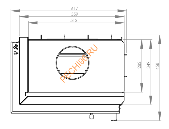 Каминная топка Hitze STMA54X39L/R