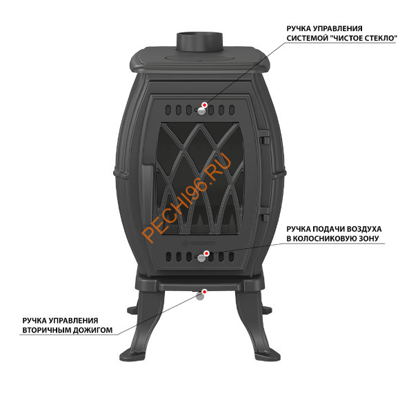 Печь-камин Везувий ВХ-09, Антрацит