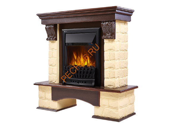 Электрокамин Electrolux Classic EFP/P-1020LS с порталом Firelight Forte Classic U угловой, камень бежевый, темный дуб Электрокамин Electrolux Classic EFP/P-1020LS с порталом Firelight Forte Classic U угловой, камень бежевый, темный дуб