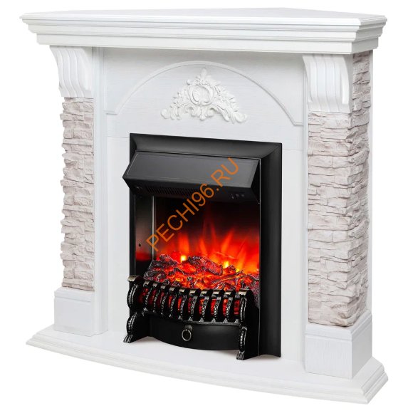 Электрокамин RealFlame Athena Corner WT с очагом Fobos Lux BL