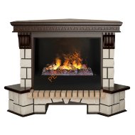 Электрокамин RealFlame Stone Corner 26 AO с Black вставкой + 3D Cassette 630