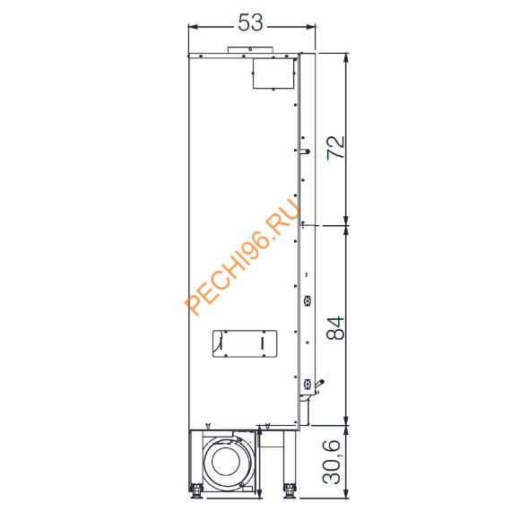 Каминная топка EdilKamin BLOKK 70 N BIANCO Каминная топка EdilKamin BLOKK 70 N BIANCO