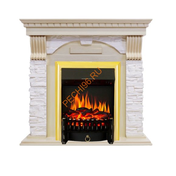 Электрокамин Royal Flame Dublin Слоновая кость с патиной с очагом Fobos FX