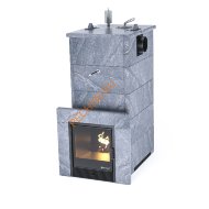 Печь банная ИзиСтим Геленджик с боковым подключением в кожухе из талькохлорита