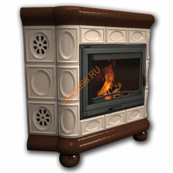 Печь-камин КимрПечь Медальон угловой Шоколад Печь-камин КимрПечь Медальон угловой Шоколад