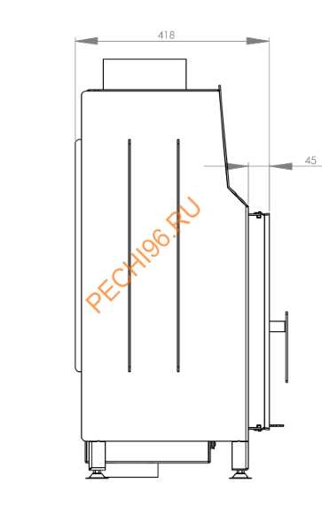 Каминная топка Hitze STMA59X43S Каминная топка Hitze STMA59X43S