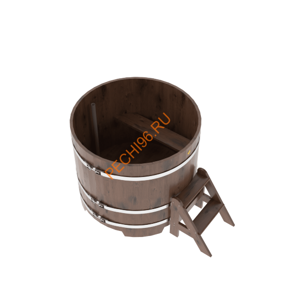 Купель для бани BentWood круглая из мореного дуба Рустик, D 1,17м Купель для бани BentWood круглая из мореного дуба Рустик, D 1,17м